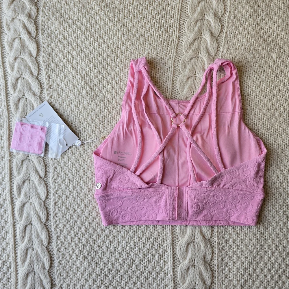 BuffBunny Pink Flower Power Sports Bra and Leggings Set